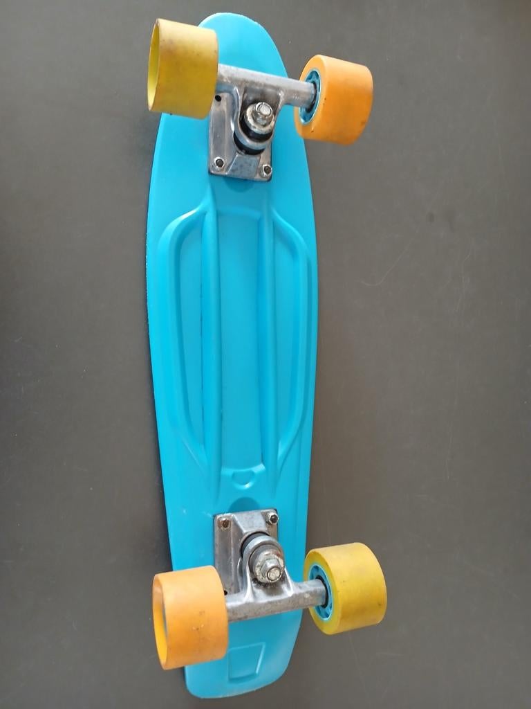 Blauw klein skateboard - NIDAM, Sport en Fitness, Skateboarden, Ophalen of Verzenden, Gebruikt, Skateboard