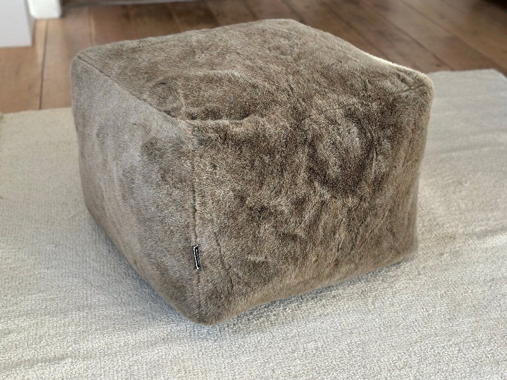 Te koop: vintage originele Ikea soft air poef met vachthuls, Ophalen, Minder dan 50 cm, Kunststof, Minder dan 50 cm