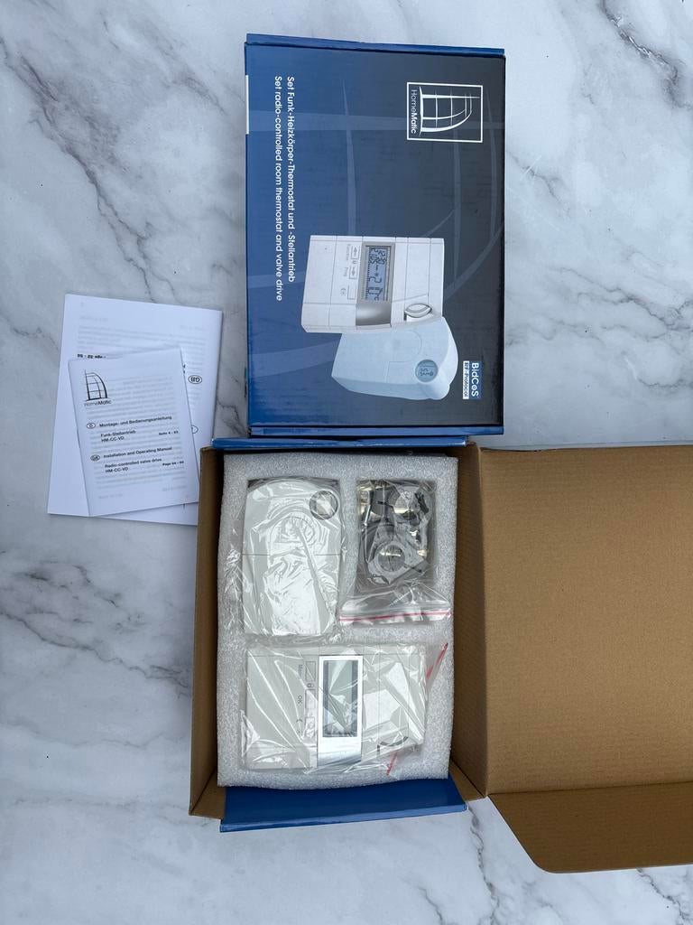 HomeMatic HM-CC-VD Radiatorthermostaat en Klep (2x), Ophalen of Verzenden, Slimme thermostaat, Nieuw