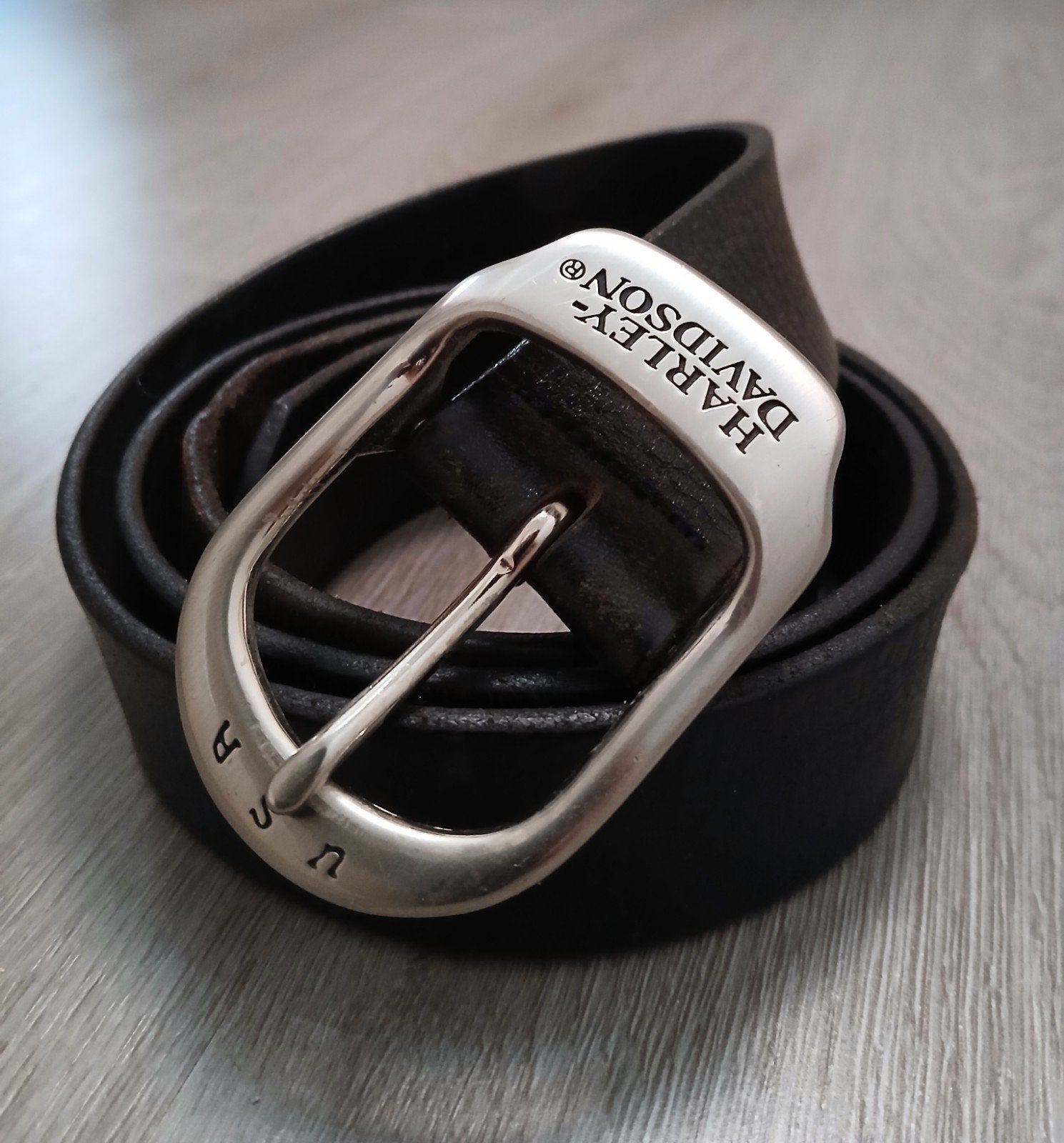 Harley-Davidson Leren Riem - Zwart met Zilveren Gesp, Kleding | Heren, Riemen en Ceinturen, Riem of Ceintuur, Gedragen, Harley-Davidson