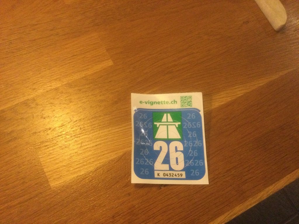 Vignet Zwitserland 2026, Eén persoon