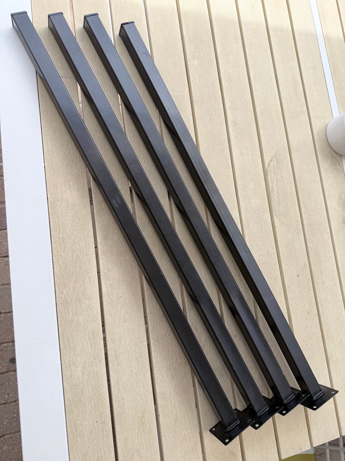 4x Duraline tafelpoten vierkant zwart 2,5x2,5x75 cm, Huis en Inrichting, Tafelonderdelen, Tafelpoot, Minder dan 50 cm, 50 tot 100 cm