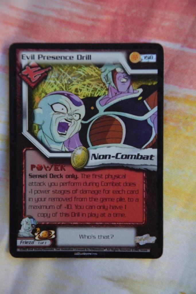 Dragonball Z Evil Presence Drill Ultra Rare, Ophalen of Verzenden, Gebruikt, Losse kaart, Foil