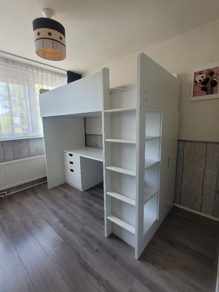 IKEA Hoogslaper STUVA wit, Ophalen, Gebruikt, Eenpersoons, 200 cm