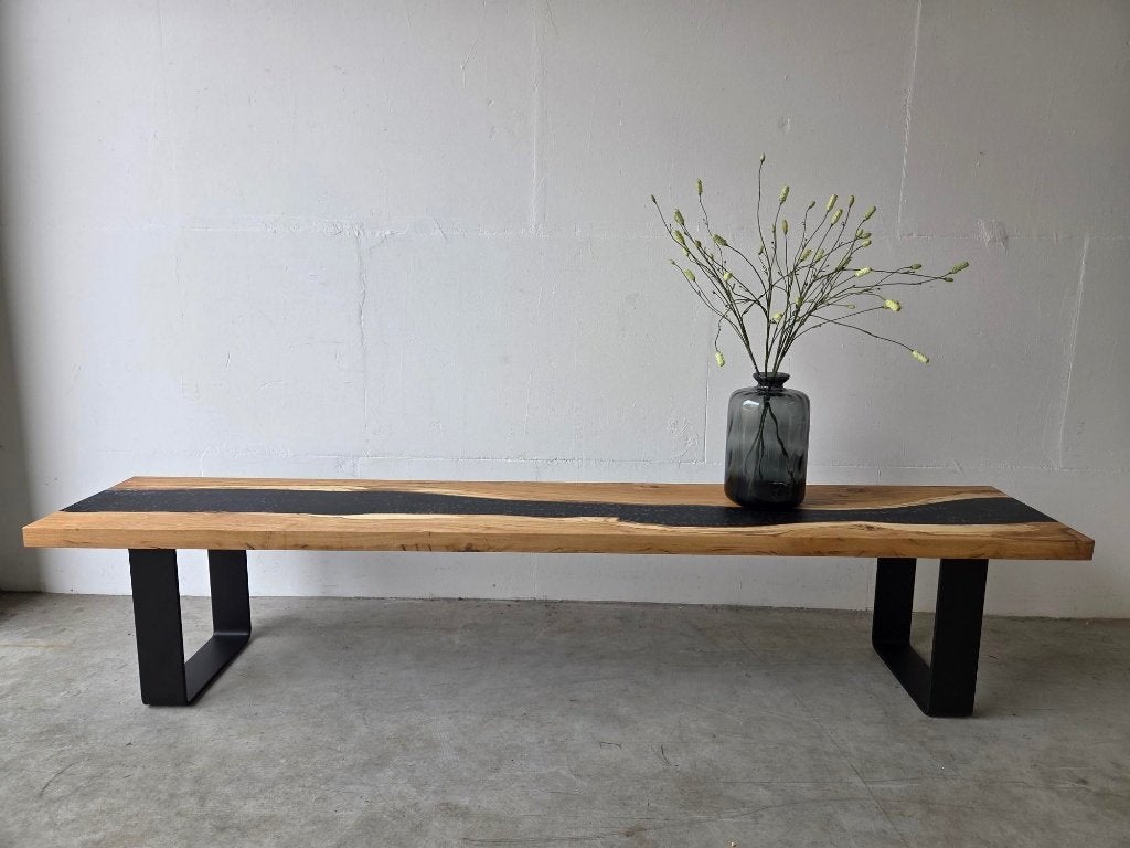 Epoxy sidetable, Huis en Inrichting, Ophalen, Overige houtsoorten, Nieuw, 200 cm of meer
