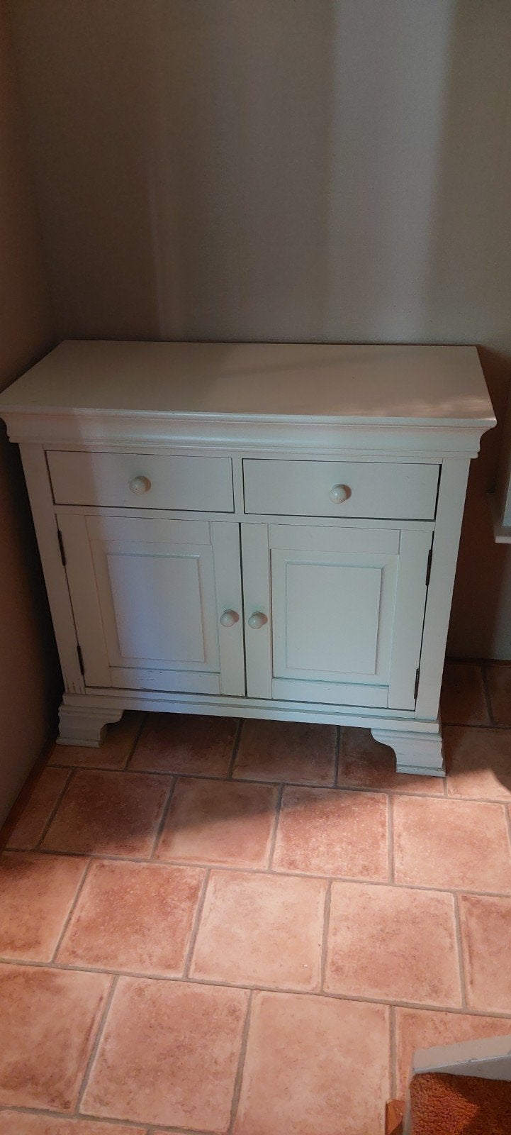 Witte commode met lades en deurtjes, Ophalen, Gebruikt
