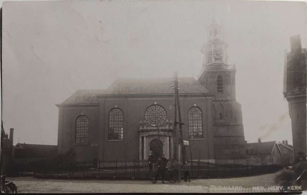 Fotokaart Zegwaart (Z-H) – Ned. Herv. Kerk  (ca. 1920), Ophalen of Verzenden, 1920 tot 1940, Gelopen, Noord-Holland
