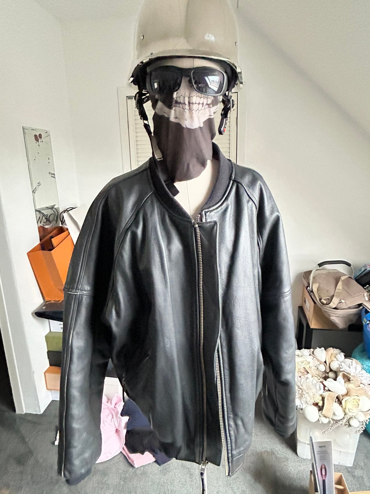 Harley davidson bomber jack leer xxl, Ophalen, Tweedehands, Jas | leer