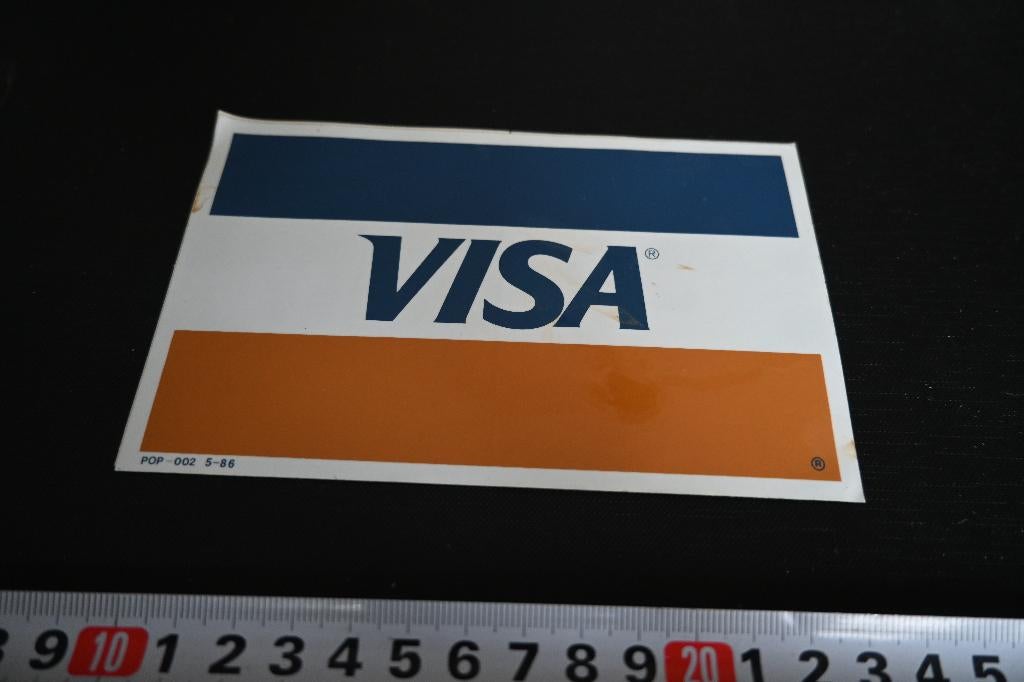 sticker Deursticker  VISA *, Ophalen, Zo goed als nieuw, Sticker
