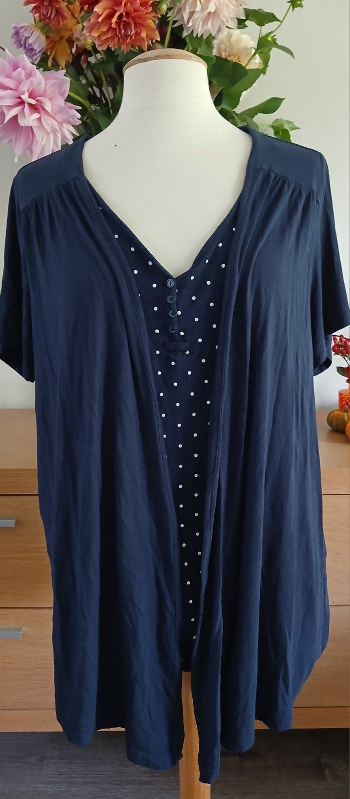 Bon Prix Collection polka dots, Ophalen of Verzenden, Zo goed als nieuw, Blauw, Blouse of Tuniek