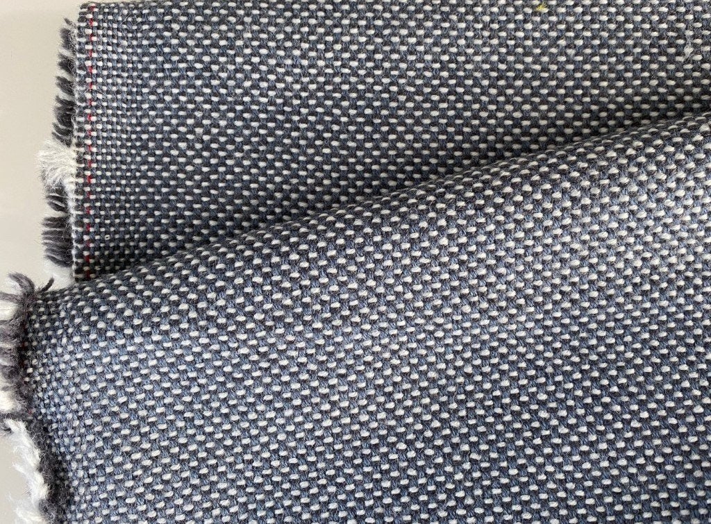 De Ploeg Panama 84; blauw/grijs/roomwit; restant meubelstof, Wol, Meerkleurig, 120 cm of meer, Nieuw