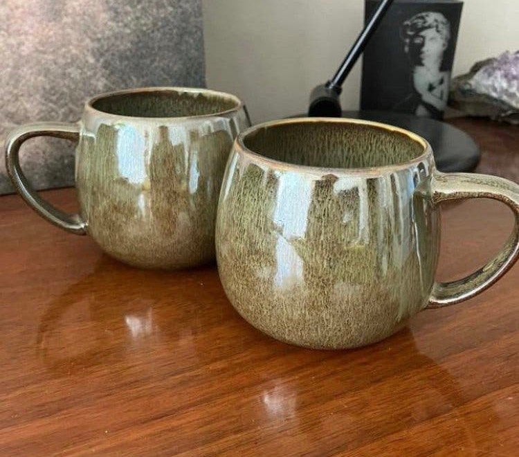 Nieuwe parelmoer mokken bekers coffee mugs latte matcha 5,95, Nieuw, Ophalen of Verzenden, Overige stijlen, Kop(pen) en/of Schotel(s)