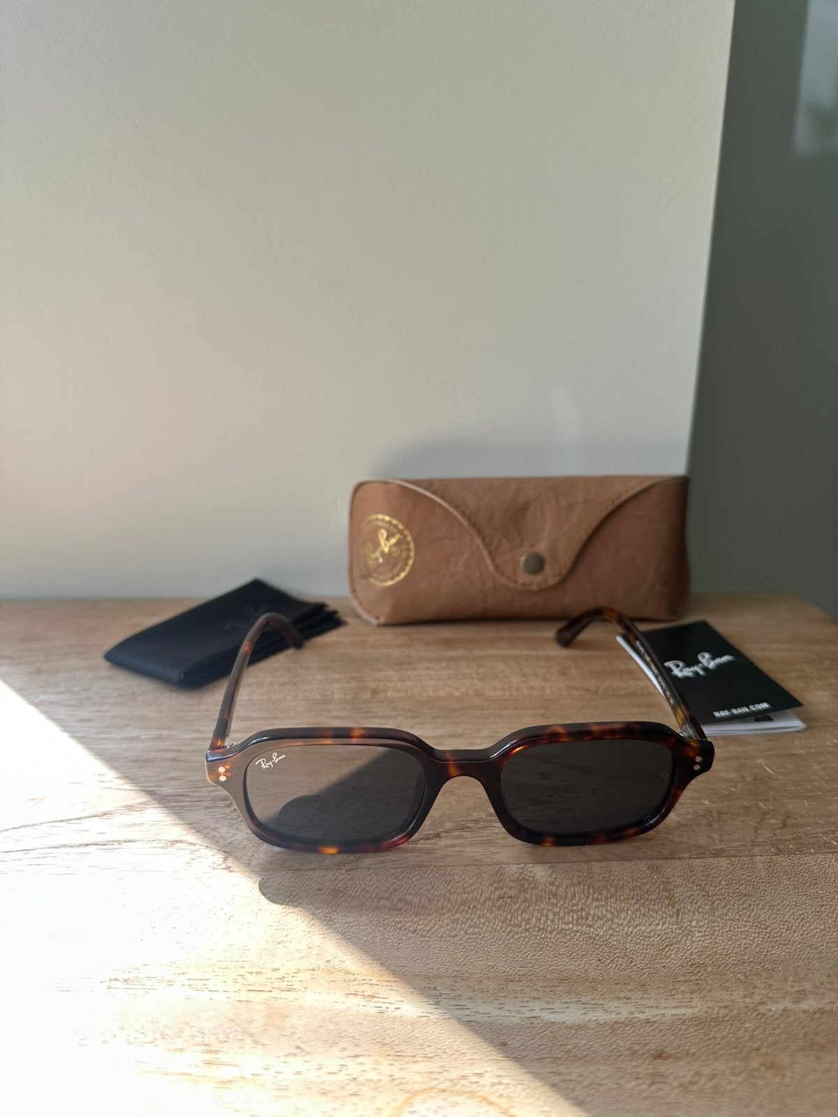 Rayban zuri havana bruine zonnebril RB4455, Zonnebril, Bruin, Ophalen of Verzenden, Zo goed als nieuw