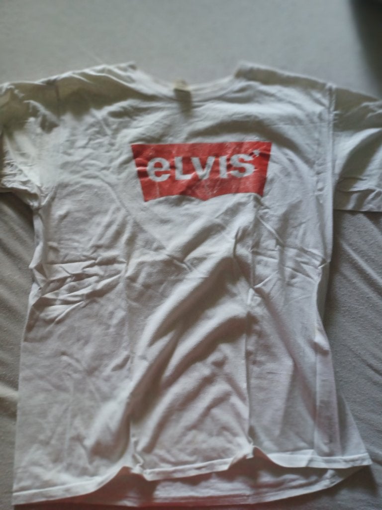 T shirt 'Elvis' - maat M, Kleding | Heren, Ophalen of Verzenden, Gedragen, Maat 48/50 (M), Wit