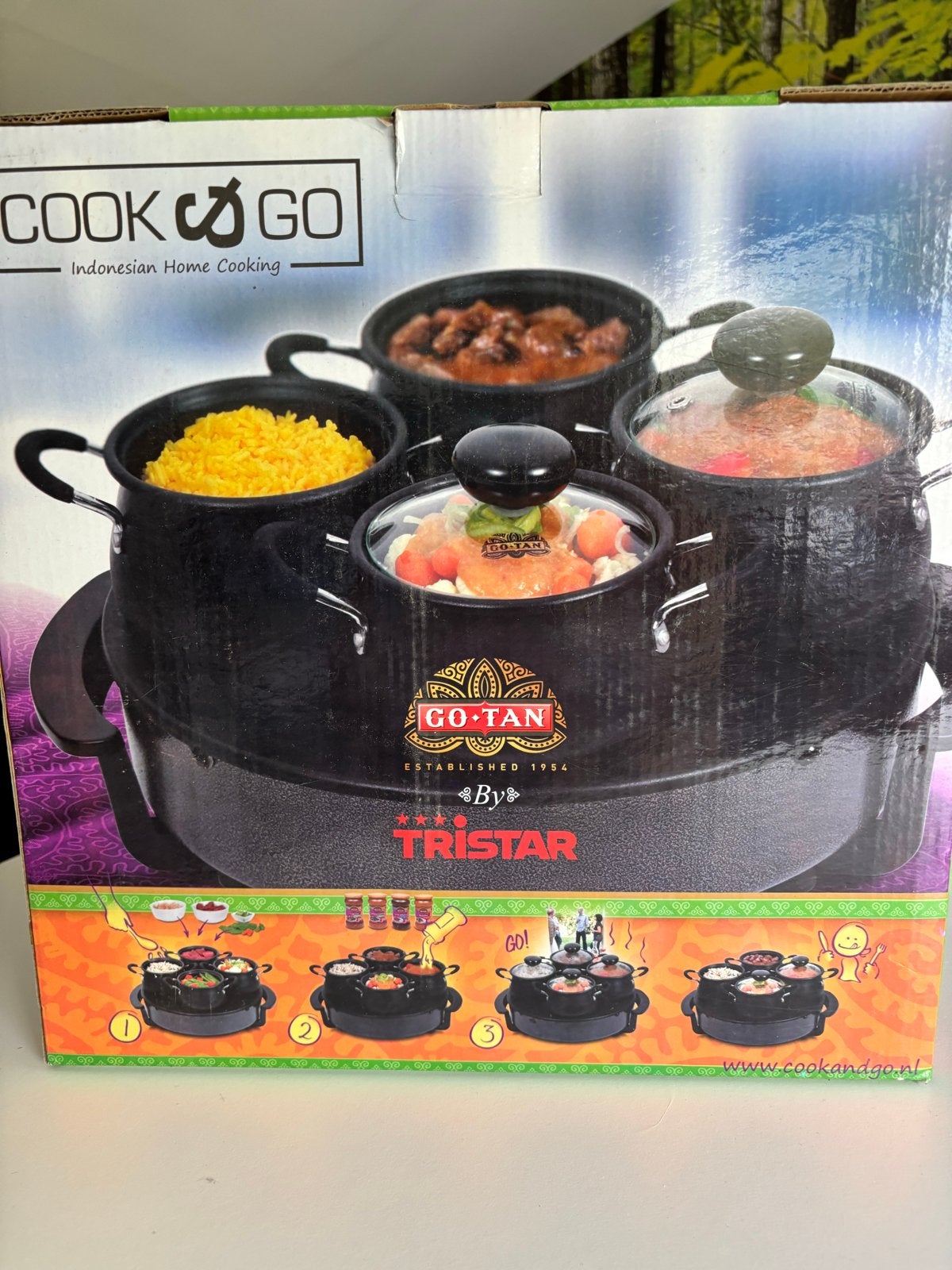 Cook & Go Tristar Indische rijsttafel/pannenkoeken maker, Overige typen, Ophalen of Verzenden, Zo goed als nieuw, Zwart