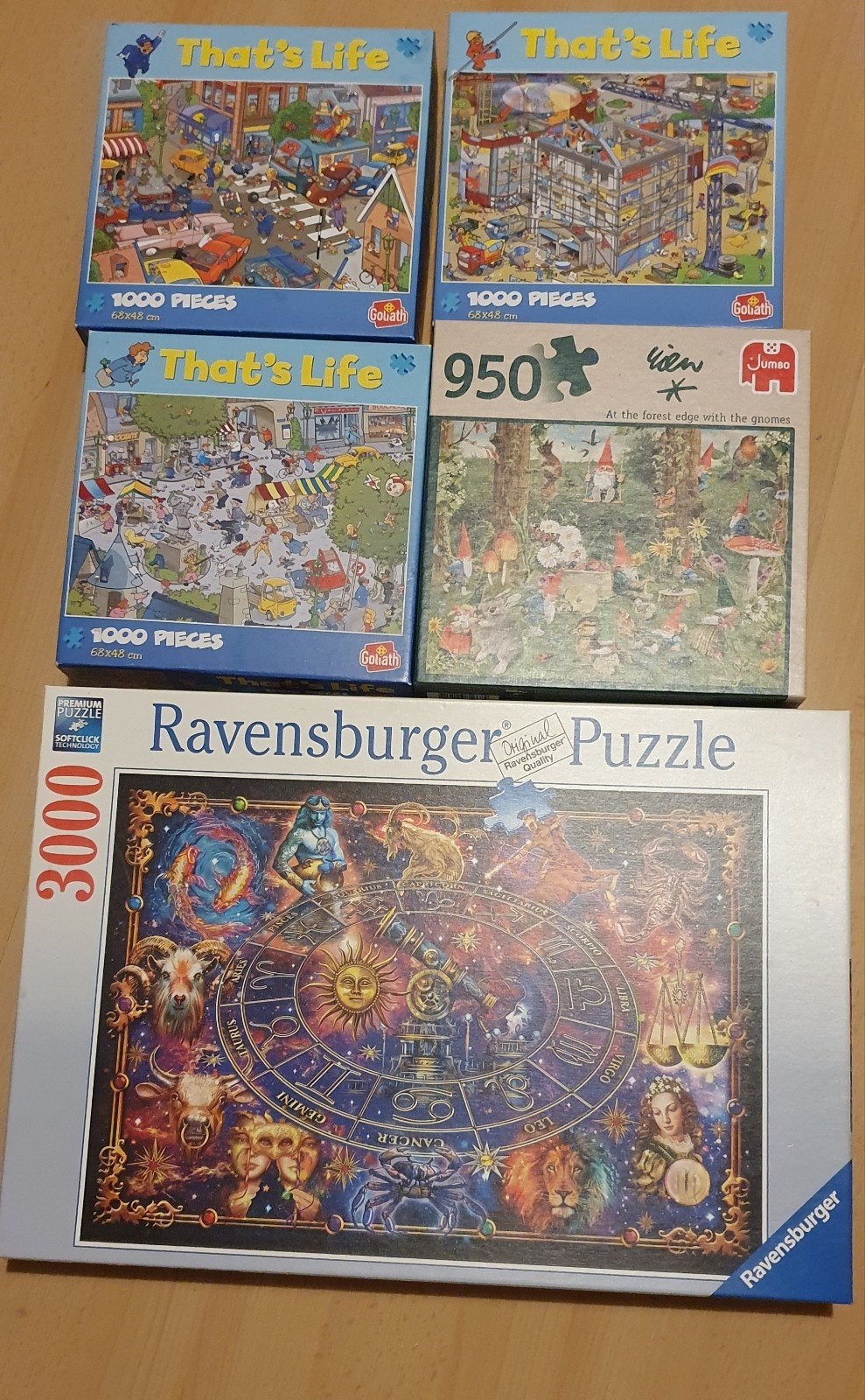 Diverse puzzels: 17 stuks., Ophalen, Meer dan 1500 stukjes, Gebruikt, Legpuzzel