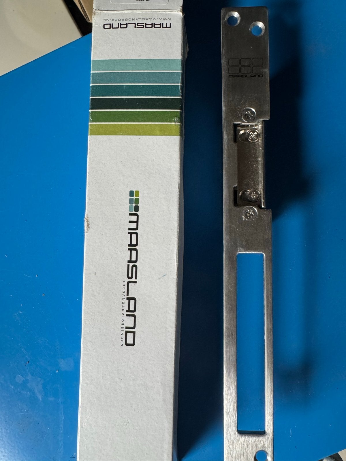 Maasland Elektrische Sluitplaat 12/24V DC, Ophalen of Verzenden, Nieuw, Rvs, Slot