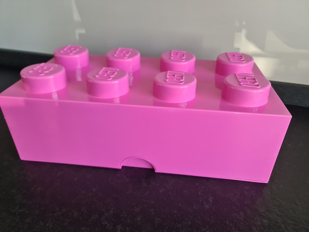 LEGO opbergdoos Brick 8 roze, Kinderen en Baby's, Speelgoed | Duplo en Lego, Ophalen of Verzenden, Zo goed als nieuw, Overige typen
