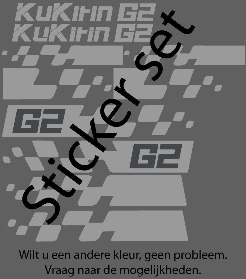 Kukirin G2 step stickerset - Personaliseer je E-step, Verzenden, Nieuw, Meerdere stickers