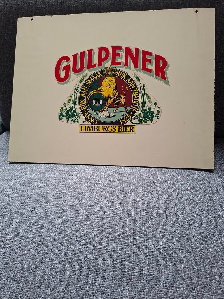 Gulpener reclamebord ( L x B) 52 x 40 cm, Ophalen of Verzenden, Gebruikt, Reclamebord