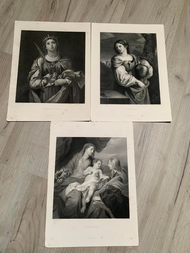 Antiek gravures - La Samaritaine : La Femme de Samarie, Antiek en Kunst, Ophalen of Verzenden