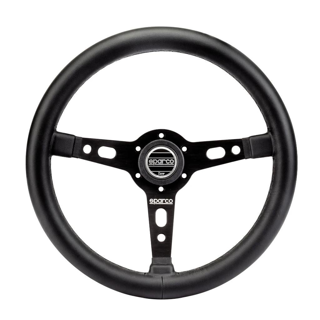 Sparco Targa 350 stuur sportstuur racestuur leder 350mm, Auto diversen, Tuning en Styling, Ophalen of Verzenden