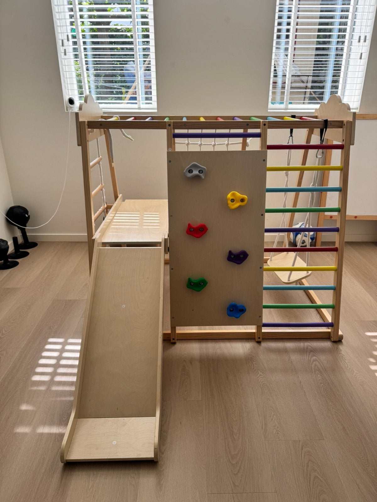 8-in-1 Houten Jungle Gym / Montessori Klimtoren –, Ophalen, Zo goed als nieuw