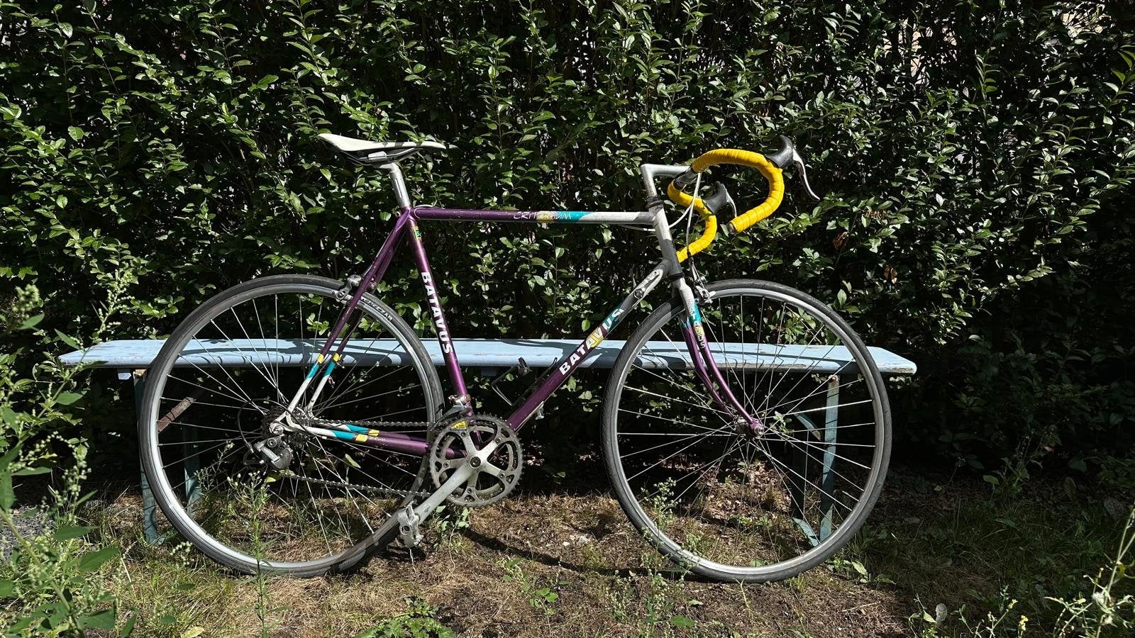 Batavus racefiets - Vintage paars/wit/geel, Gebruikt, Staal, Batavus, Ophalen of Verzenden