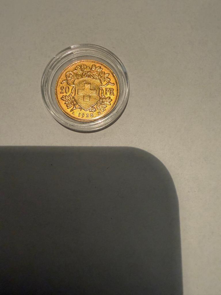 Helvetia 20 FR  (L 1935 B), Ophalen of Verzenden, Zilver