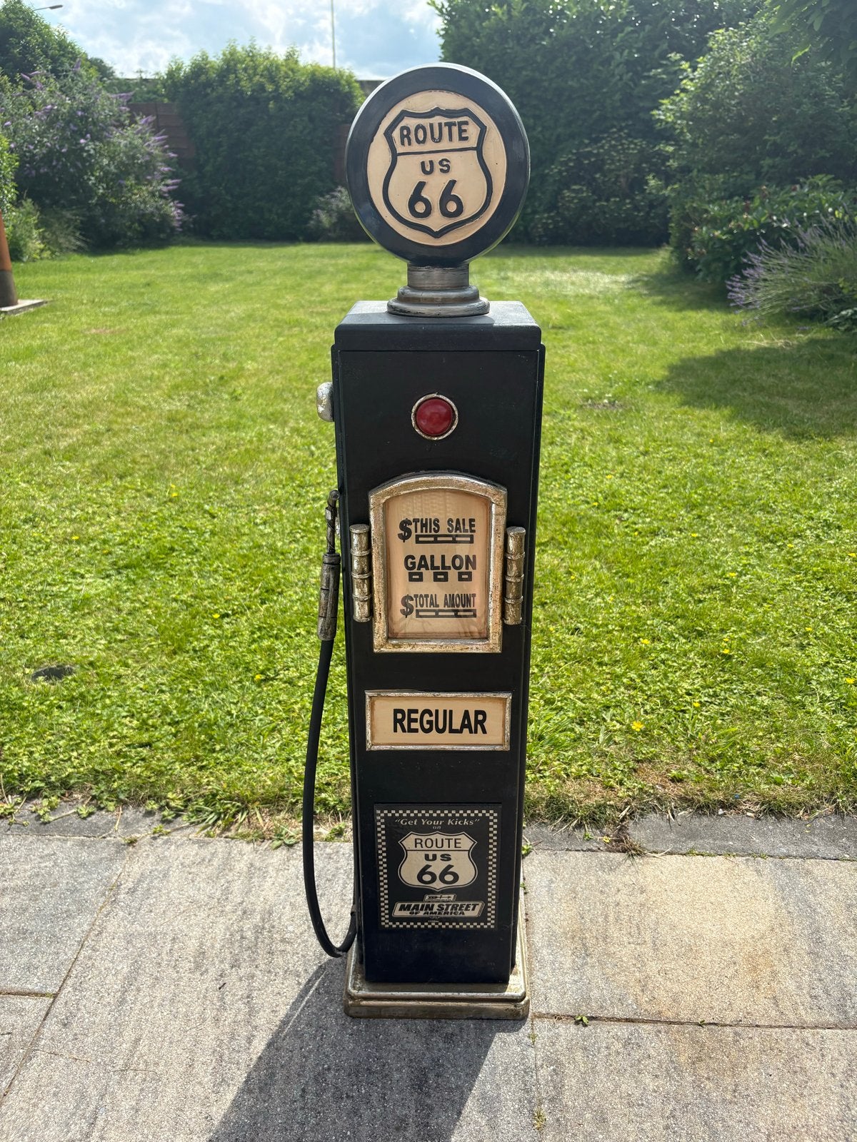 Route 66 Benzinepomp Kastje - Vintage Stijl Opberger, Ophalen, Vintage, Hout, Gebruikt