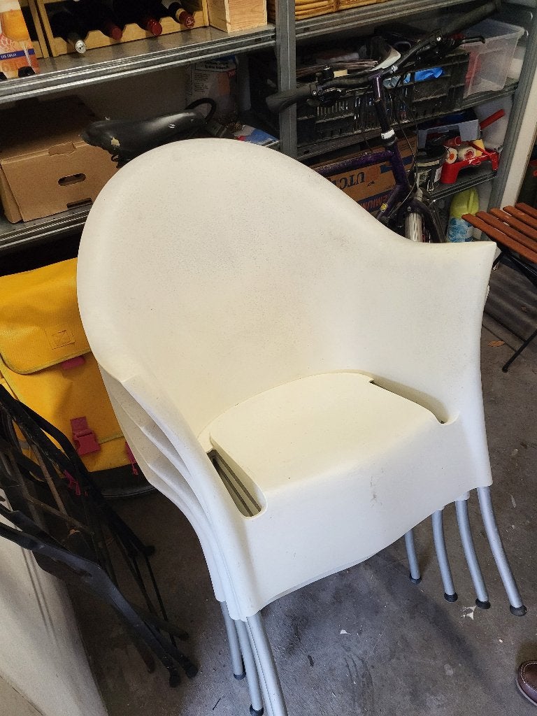 4x Lord Yo design stoel van Philippe Starck, Ophalen, Gebruikt, Kunststof, Stapelbaar
