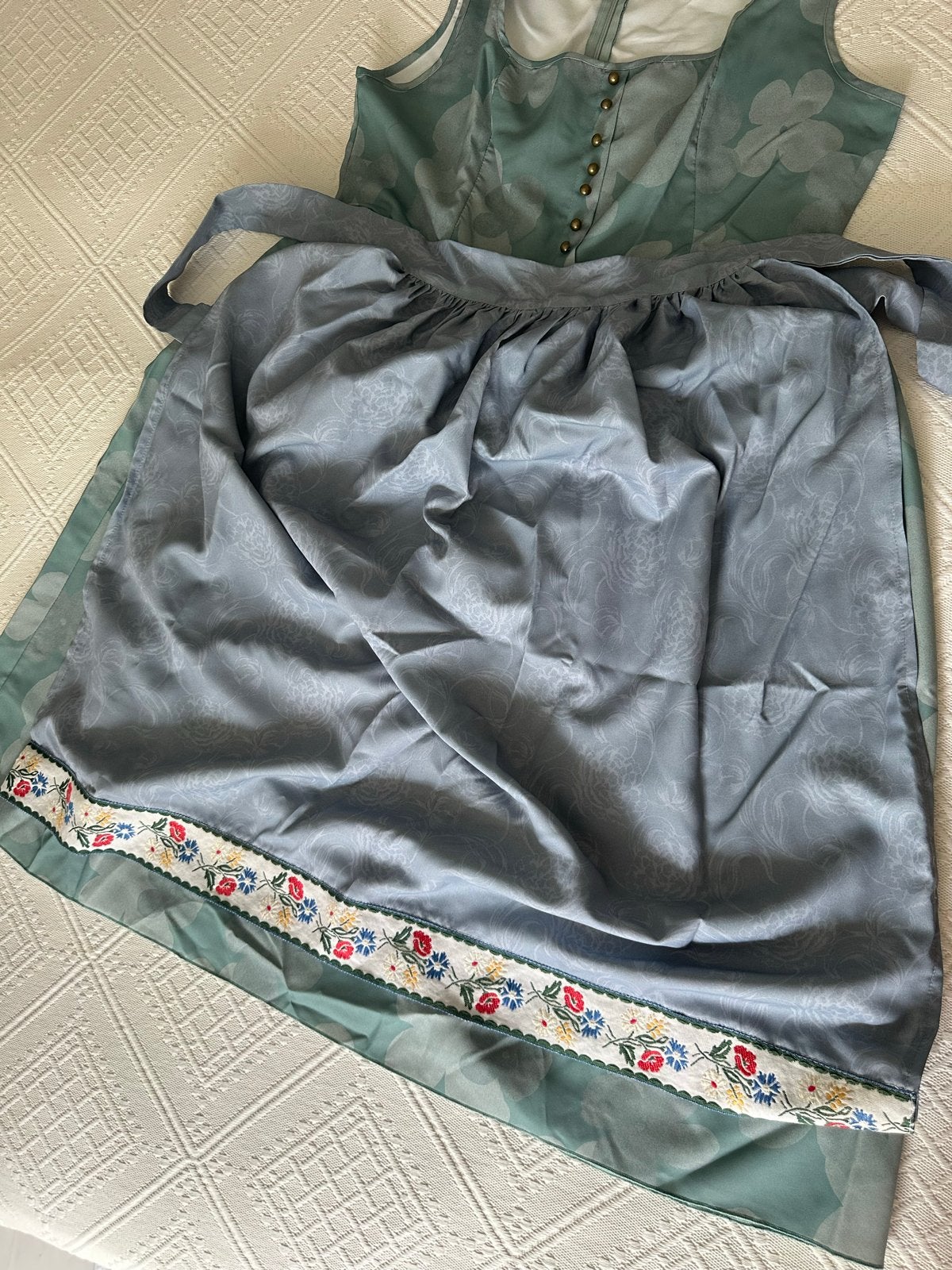 Oktoberfest Dirndl Jurk met Schort - Maat XL, Maat 46/48 (XL) of groter, Ophalen of Verzenden, Zo goed als nieuw, Knielengte
