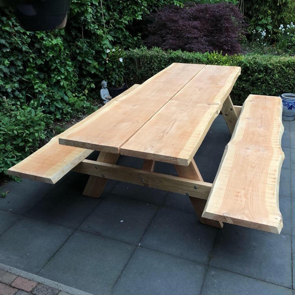Picknicktafel, Tuin en Terras, Picknicktafels, Ophalen, Nieuw, Rechthoekig, Hout