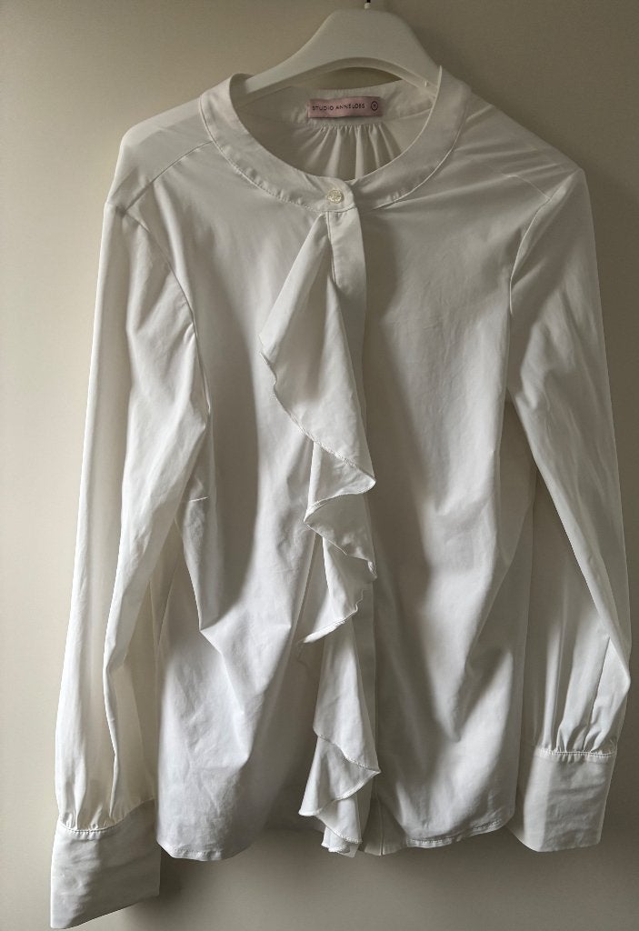 Studio Anneloes travelstof blouse maat M wit, Maat 38/40 (M), Studio Anneloes, Verzenden, Wit
