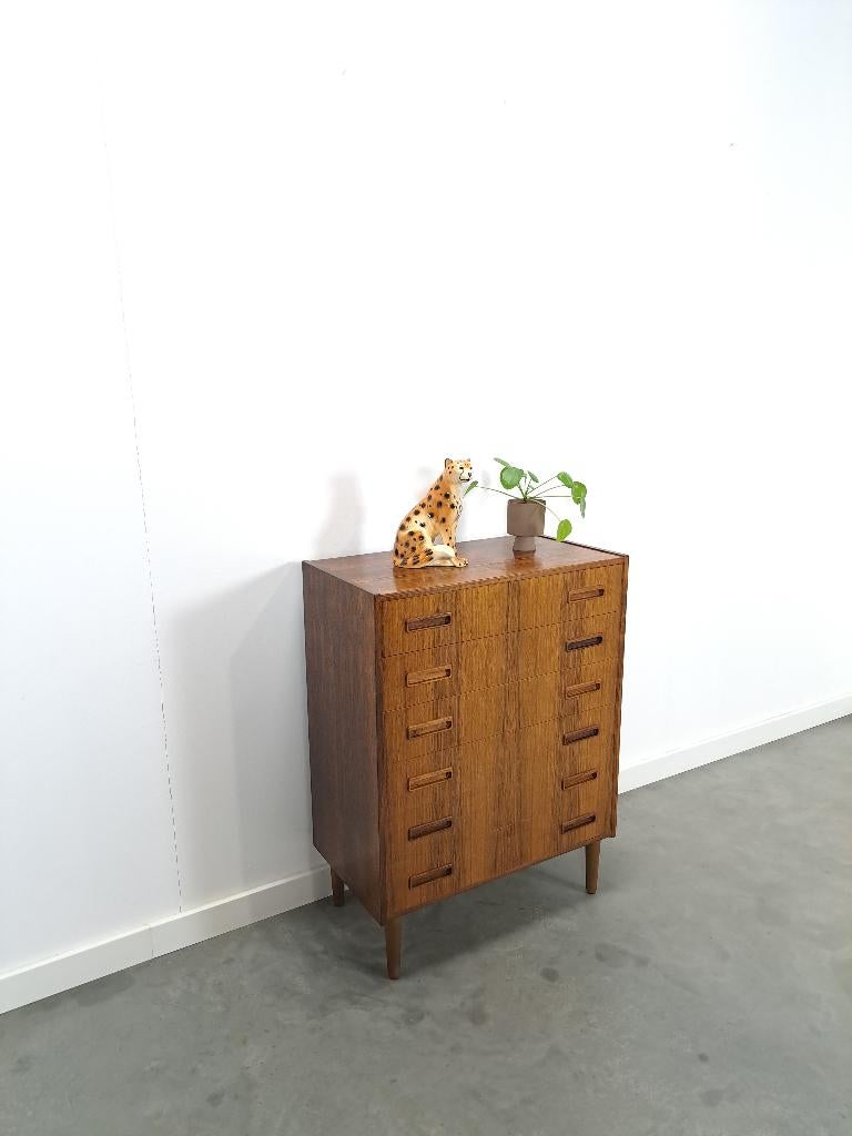 Mid-Century Deens Silkeborg palissander ladekast 6 lades, Gebruikt, 5 laden of meer, 100 tot 150 cm, Deens design