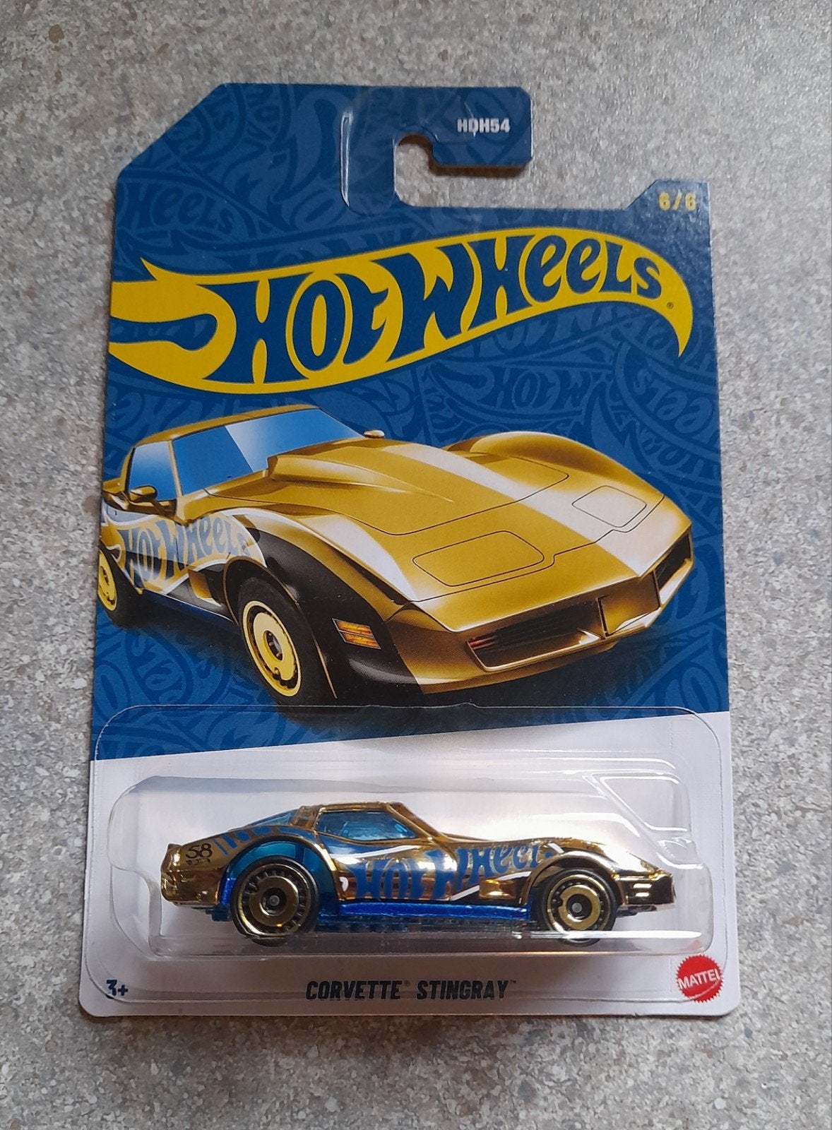 Hot Wheels Corvette Stingray 6/6 - CHASE - Nieuw + protector, Ophalen of Verzenden, Nieuw, Auto