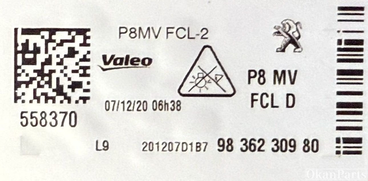 Peugeot 3008 5008 II LED Dagrijverlichting rechts 9836230980, Info@fabrikant.eu, Fabrikantstraat 1
1000 AA  Amsterdam, NL, Ophalen of Verzenden