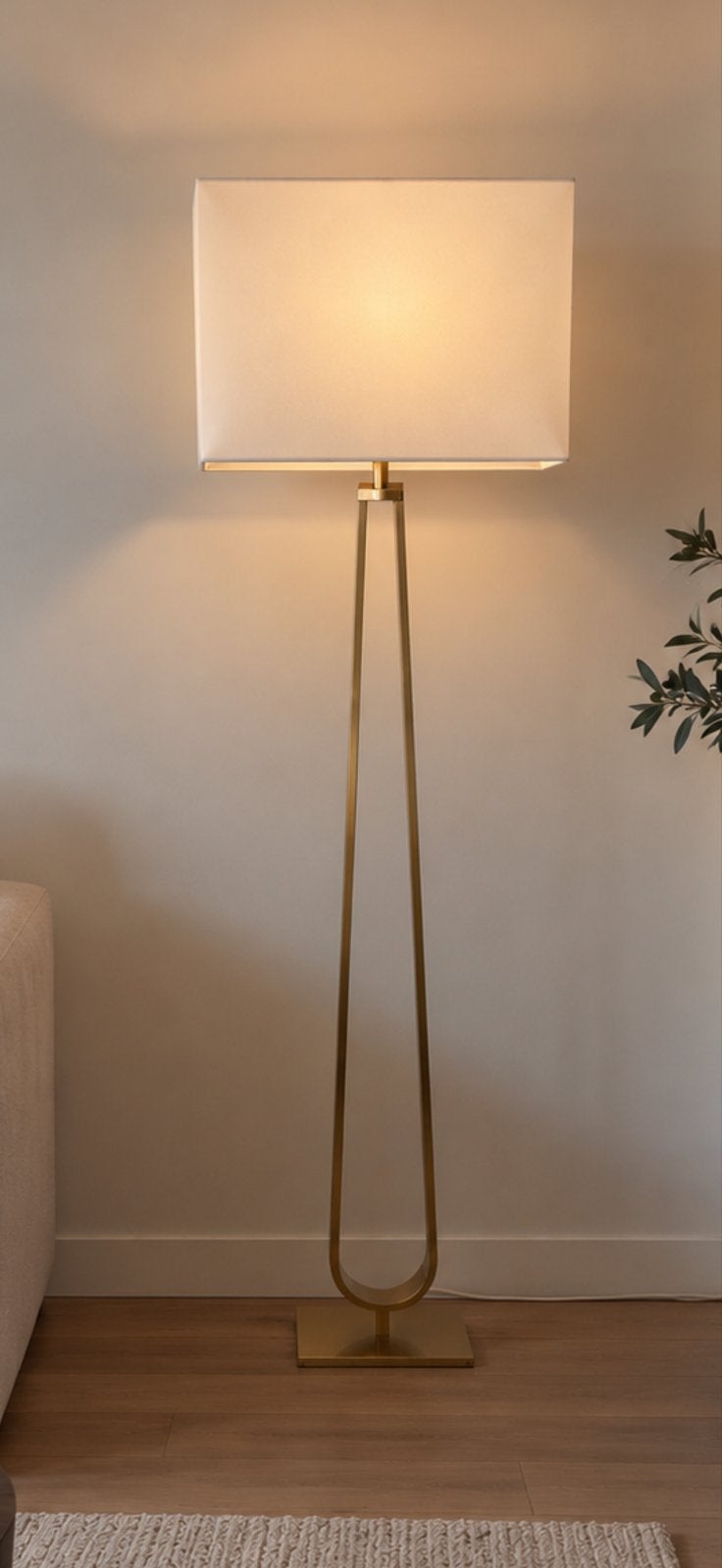 IKEA Klabb vloerlamp goud design, Ophalen, Gebruikt, E27 (groot), Metaal