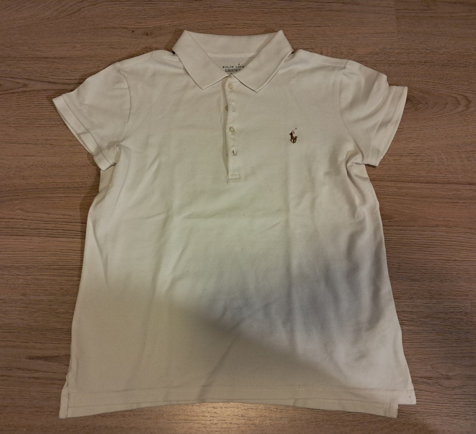 Ralph Lauren polo shirt wit maat 150 (12-14 jaar), Gebruikt, Jongen of Meisje, Ophalen of Verzenden, Shirt of Longsleeve