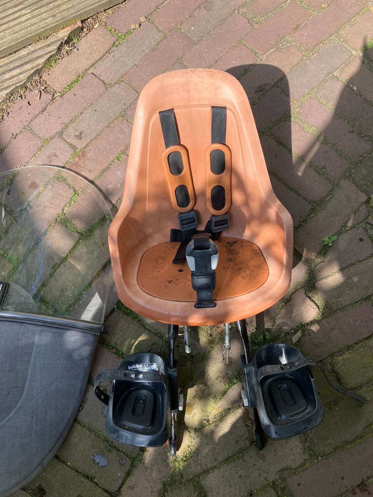 Bobike fietsstoeltje voorop met scherm, Ophalen, Gebruikt, Voorzitje