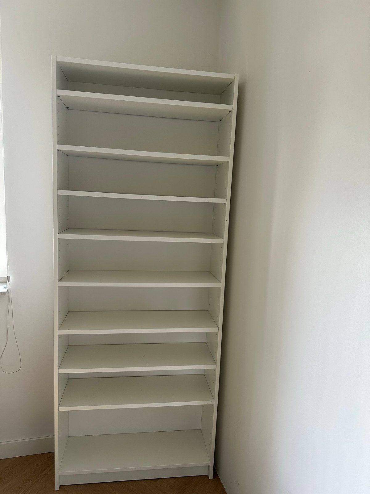 Witte billy boekenkast met 8 planken - 200x80x28 cm, Ophalen, Met plank(en), Gebruikt, 200 cm of meer
