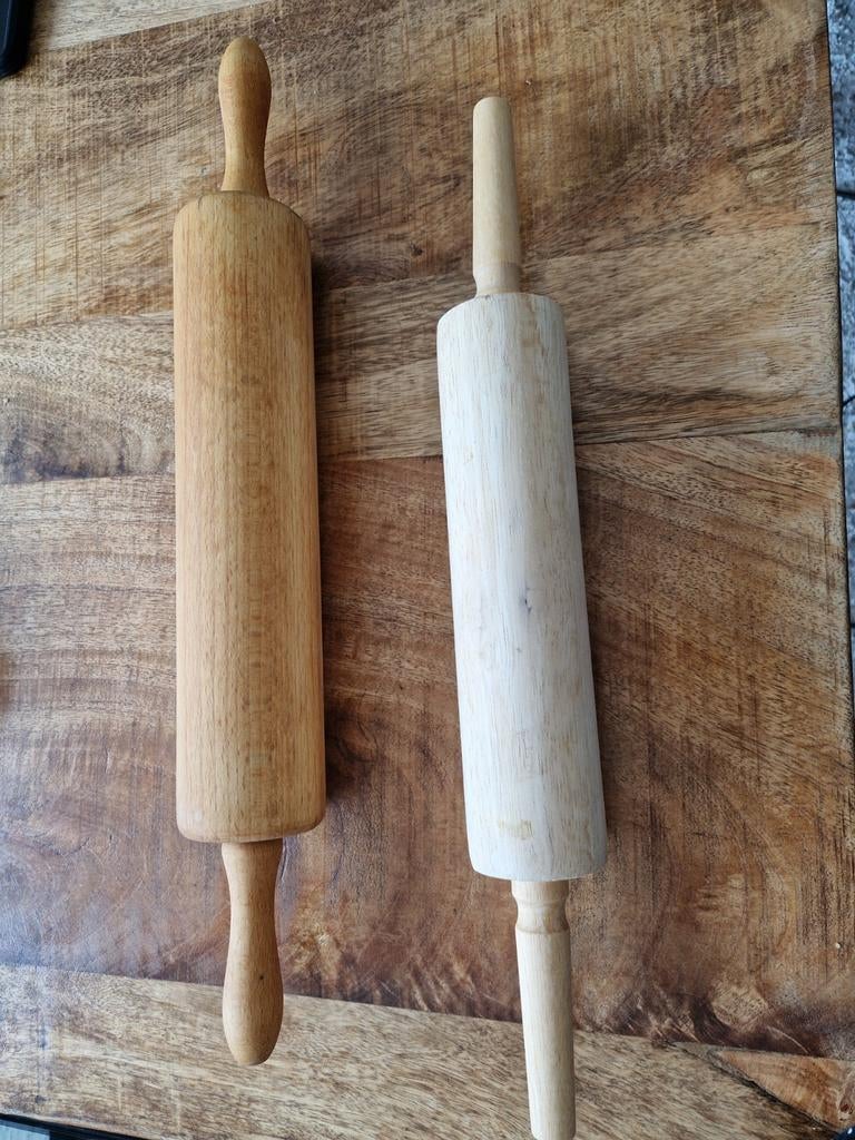 Houten deegrollers (2 stuks), Hout, Ophalen of Verzenden, Bruin, Overige typen