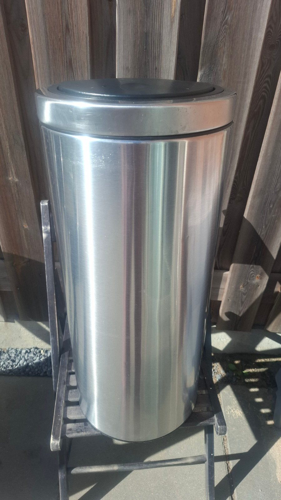 Brabantia prullenbak touch bin - 23-30 liter, 20 tot 30 liter, Ophalen, Gebruikt, Metaal