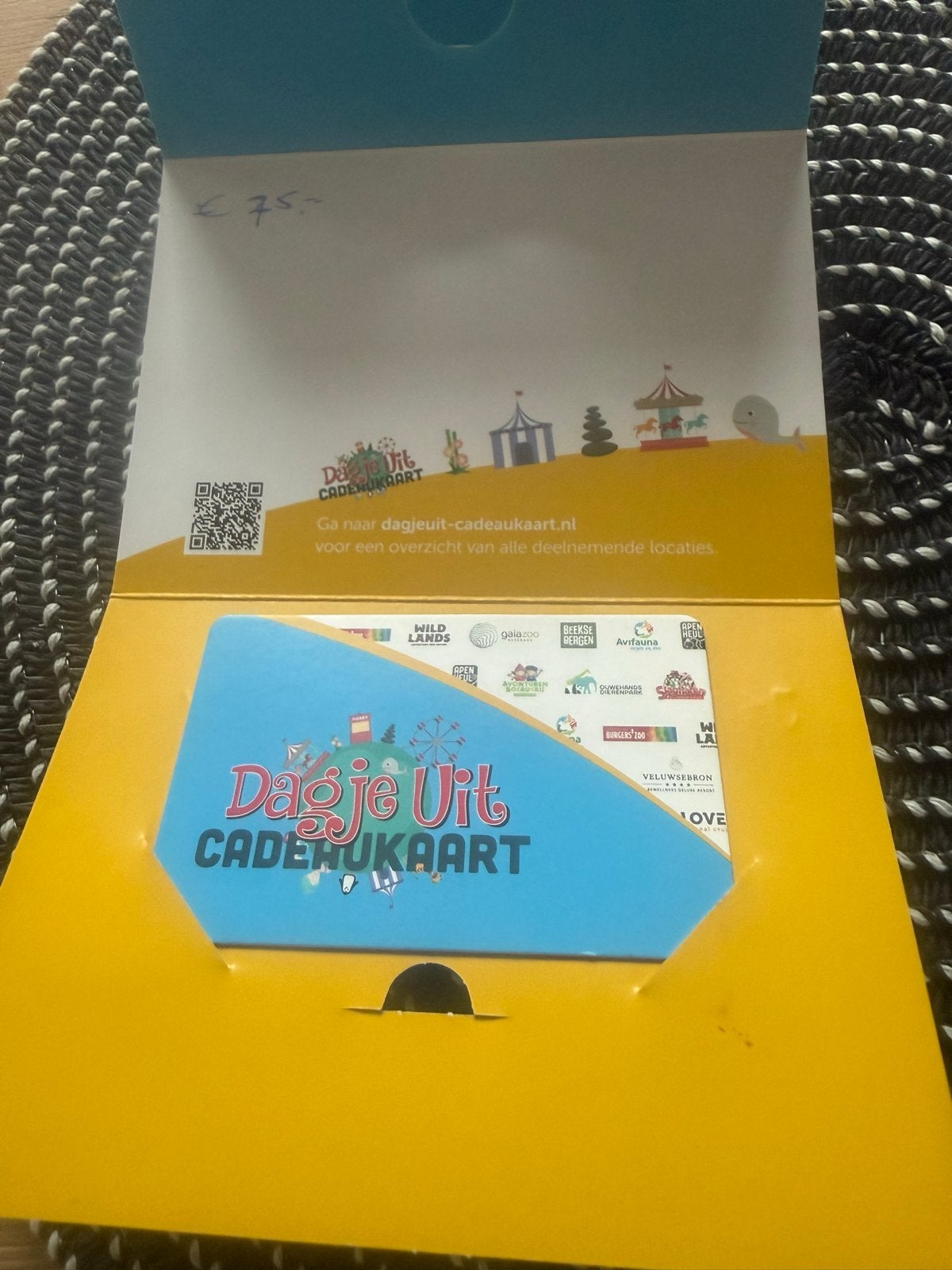 Dagje uit cadeaukaart twv €75