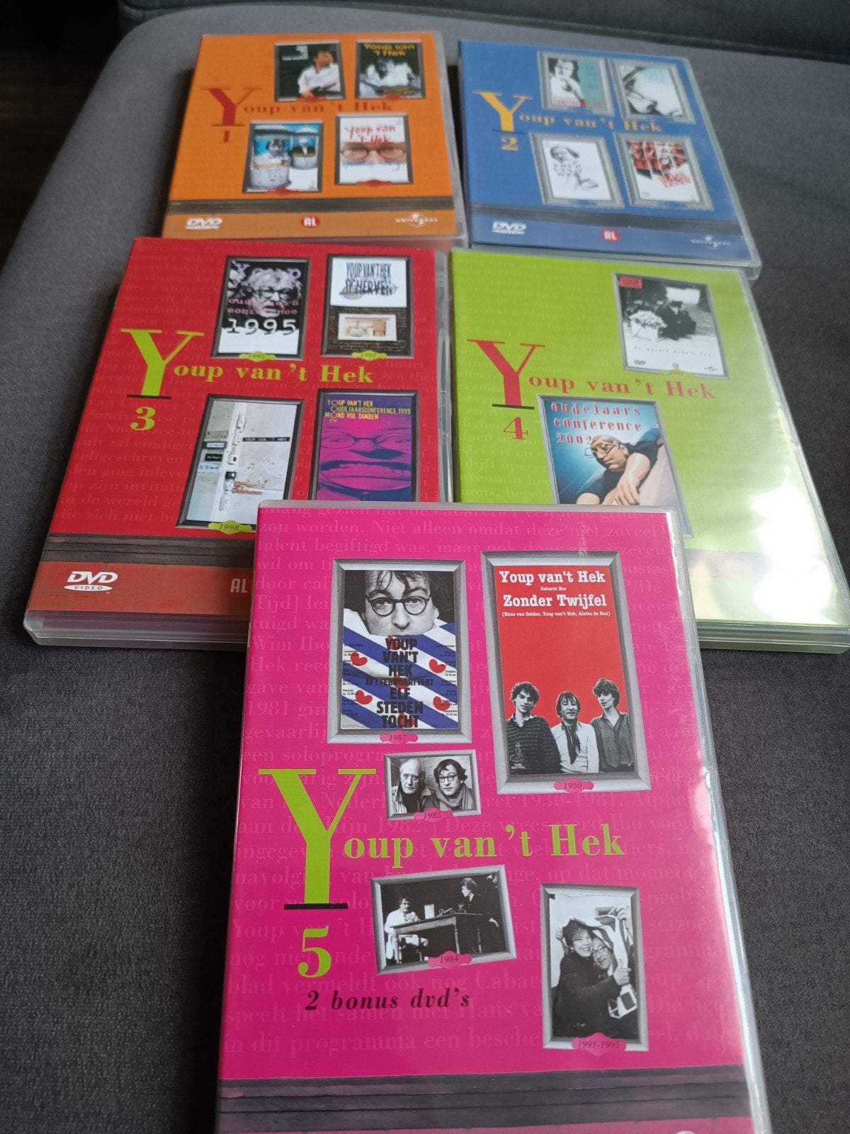 Youp van t Hek - 5 dvd set, Alle leeftijden, Ophalen of Verzenden, Zo goed als nieuw, Stand-up of Theatershow