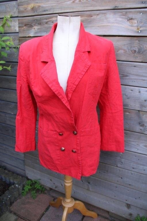 Jasje rood Edgar Vos mt 36 Vaste prijs, Zo goed als nieuw, Jasje, Maat 36 (S), Rood