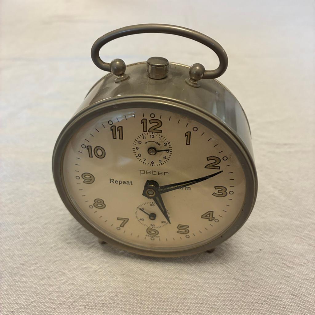 Vintage Peter Repeat Alarm wekker - Compleet en werkend, Ophalen