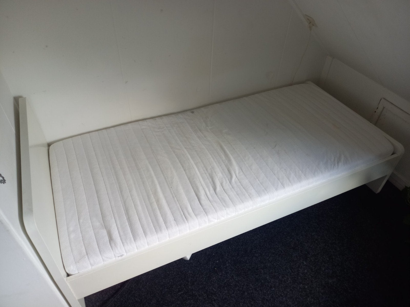 Eenpersonbed 90200cm, Ophalen, 90 cm, Eenpersoons, Wit