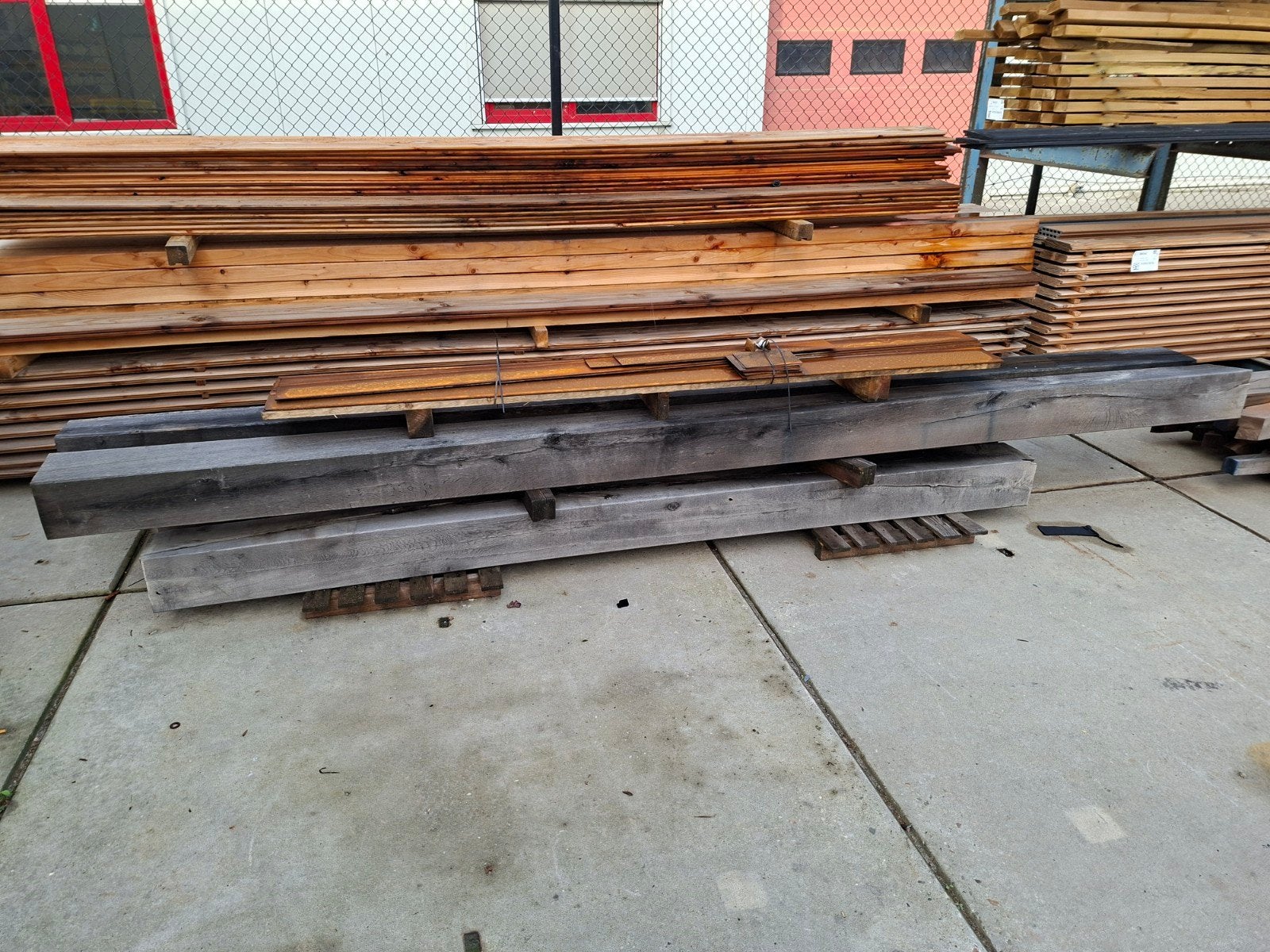 Eiken palen 18,5x18,5 cm, Ophalen, Eiken, Balk, 50 mm of meer
