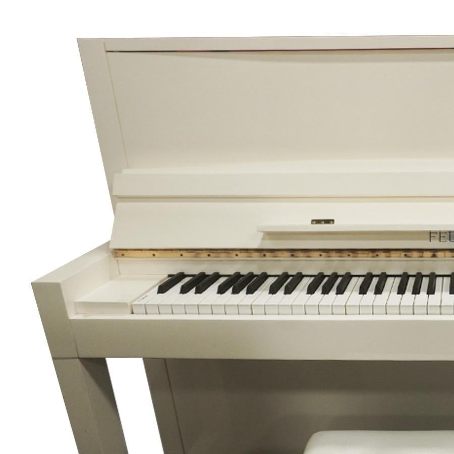Feurich 1.15 Piano Wit Hoogglans incl. Silent Systeem, Muziek en Instrumenten, Gebruikt, Wit, Ophalen of Verzenden, Piano
